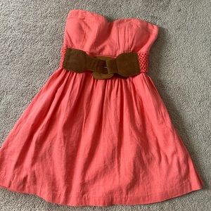 Strapless Dress with Belt